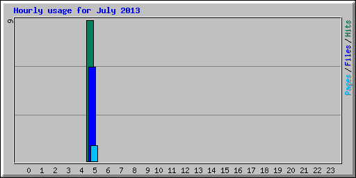 Hourly usage for July 2013