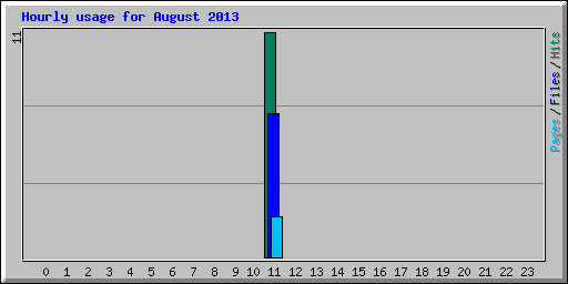 Hourly usage for August 2013