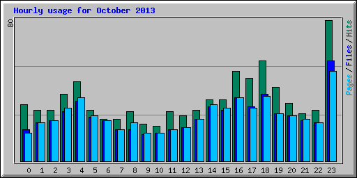 Hourly usage for October 2013