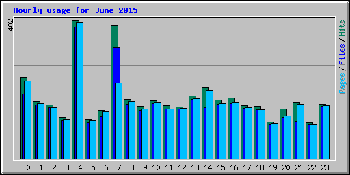 Hourly usage for June 2015